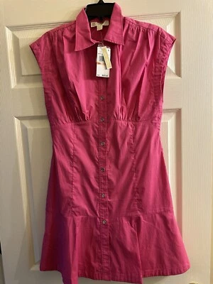 NWT Michael Kors Cerise Pink Short Dress Small $225 - Image 1 of 4