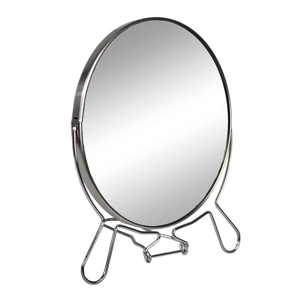 Specchio cosmetico con zoom regolabile di ingrandimento ø 19 cm acciaio cromato - Immagine 1 di 4