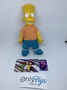 Vintage The Simpsons Bart Simpson Plush Figure Doll 7" Tall Burger King 1990 - Picture 1 of 7