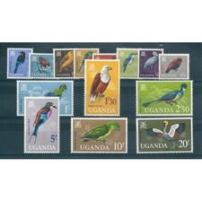 UGANDA 1965 DEFINITIVA UCCELLI 14 VMLH YVERT N67-77 MF10189