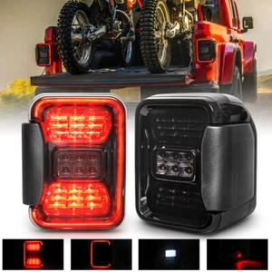 2PCS LED Tail Lights For Jeep Gladiator JT 2020-2023 & Turn Signal Smoked Lamps - Picture 1 of 15