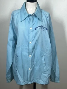 Vtg Mack Trucks Spectacular 1985 Fortworth TX Chalk Line Jacket Light Blue Sz XL - Picture 1 of 13