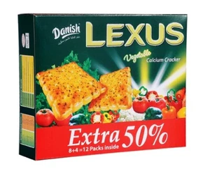 LEXUS VEG CALCIUM CRACKER 180g- Bangladeshi Tea dry Snacks Cookie Bread Cake - Picture 1 of 1