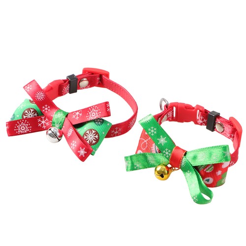 VETEMENTS 2 Pezzi Collare Campanella Fiocco Natale Animali Domestici Bella Collana per Animali Domestici Cane Gatti
