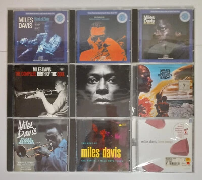 Miles Davis CD's (9):Kind of Blue-Bitches Brew-Tutu-Birth of The Cool-Long Songs - Image 1 of 4