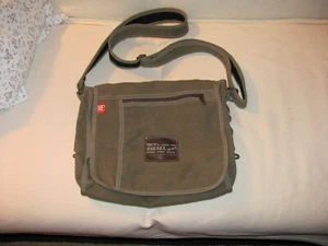DIESEL Messenger Spare Parts Shoulder Bag Utility Military Canvas Khaki Green - Picture 1 of 8
