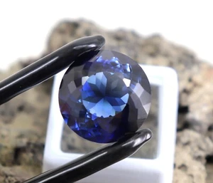 35ct Round Cut Blue Tanzanite Loose CGI Certified Tanzanite AAA Quality Stone - Picture 1 of 8
