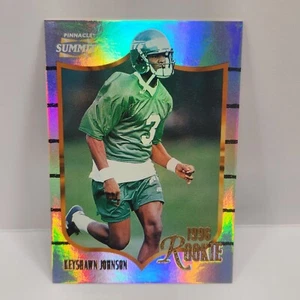 1996 Pinnacle Summit Keyshawn Johnson RC Silver Foil #157 New York Jets Rookie - Picture 1 of 2