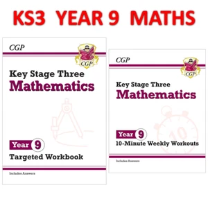 KS3 Year 9 Maths Targeted Workbook and Weekly Workouts with Answer CGP - Picture 1 of 12