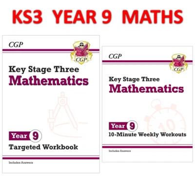 KS3 Year 9 Maths Targeted Workbook and Weekly Workouts with Answer CGP - Image 1 of 4