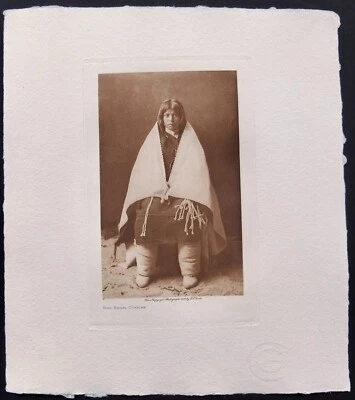 Edward S. Curtis 1900 "Disfraz de novia Hopi" de fotografía original negativo Foto 1 de 4