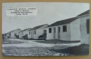 POSTKARTE CARTERS MOTOR COURTS TAMPA FLORIDA ALTE KARTE #11nh - Bild 1 von 2