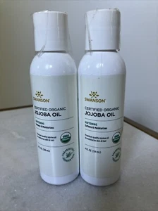 2 X Swanson Certified Organic Jojoba Oil 4 fl oz Liquid - Picture 1 of 4