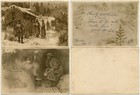 WW1 MILITARY CHRISTMAS CARDS 7th DIVISION 1916 + 1918 ITALY J P BEADLE