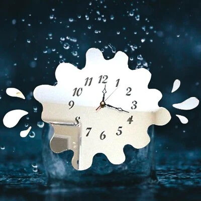 Puddle Shaped Silent Tick Acrylic Clocks - Many Colours, Bespoke Made - Image 1 of 4