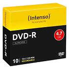 1x10 Intenso DVD-R 4,7GB 16x Speed, Slimcase DVD-R 12cm