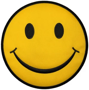 LARGE SIZE SMILE HAPPY FACE Funny Hippie Costume Jacket Vest Sew Iron on Patch L - Picture 1 of 1