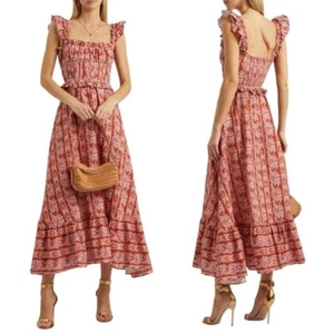 NEW House of Harlow Helena Maxi Dress in Terracotta Pink Floral Size Small - Picture 1 of 9
