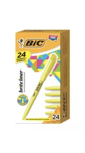 Pocket Highlighter, Chisel Tip, 12BX/CT, Yellow Free Shipping - Picture 1 of 7