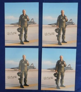 4 CHUCK YEAGER 8" POR 10" REIMPRESIONES FOTOGRÁFICAS B/G USAF RET. CON TIGRES F-20 - Imagen 1 de 6