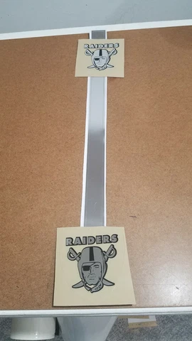 OAKLAND RAIDERS FULL SIZE CUSTOM CHROME FOOTBALL HELMET DECALS CHROME STRIPE Cover