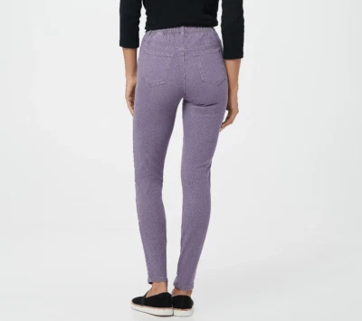 Denim & Co женщин 3 X регулярный классический талии эластичной Jeggings фиолетовый джинсовой ткани с Ярлыками - Изображение 1 из 4