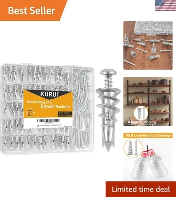 Anclajes para paneles de yeso de aleación de zinc 116 piezas de fácil instalación - Soporte de 50 lb para proyectos Foto 1 de 4