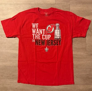 New Jersey Devils 2012 Stanley Cup Playoffs NHL Hockey Shirt L - Picture 1 of 2
