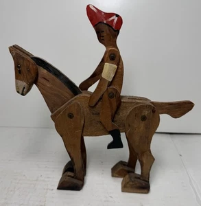 Antike Wetter Vogel Schuhe Werbung Gelenk Holz Pferd Spielzeug Vintage Promo - Bild 1 von 17