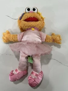 Sesame Street Zoe Pink Ballerina Plush Stuffed Animal 12” - Picture 1 of 5