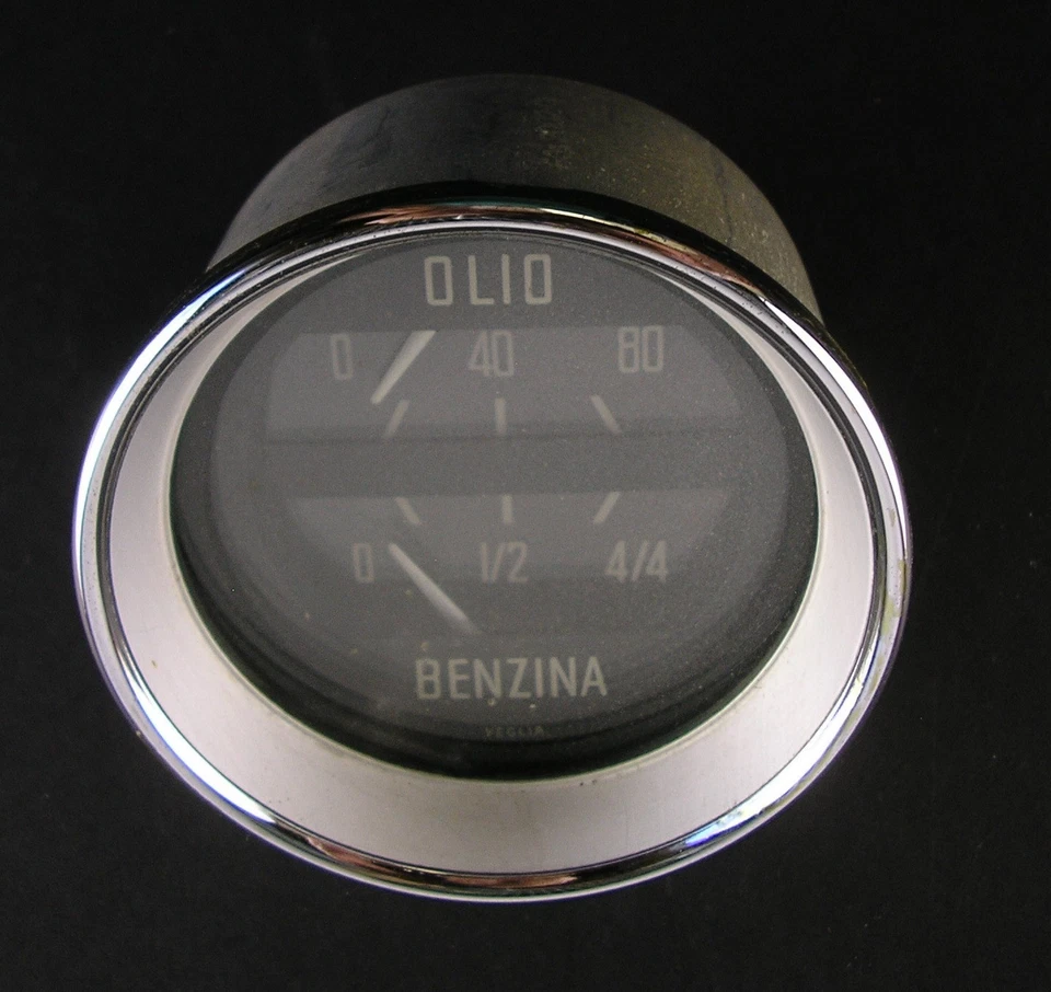 ALFA ROMEO 105 GIULIA SPRINT GT 1965+ VEGLIA Medidor italiano de presión de aceite/combustible Foto 1 de 4