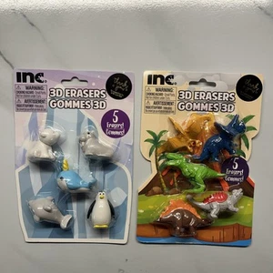 Fun Express 3D sea/ ot Animals And Dinosaur Rubber Erasers 10ct  - Picture 1 of 7