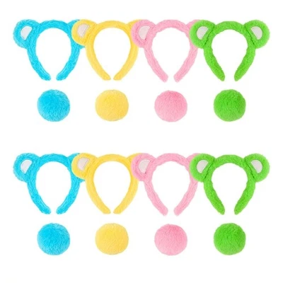 2Pcs Little Bear Ears Headband with Little Bear Tail Animal Bear Costumes Set - Image 1 of 4