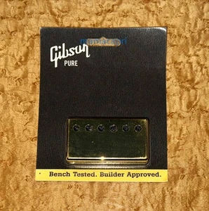 Gibson Genuine Prpc-025 Humbucker Pickup Cover Bridge Gold Rear - Picture 1 of 3
