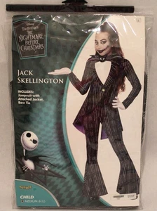 Disney Jack Skellington Girls Costume Kids Medium Spirit Halloween NBC Outfit - Picture 1 of 15