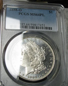 1888-O Morgan Dollar Silver ---- PCGS MS-64 PL Graded Stunning Coin ---- #312C - Picture 1 of 8
