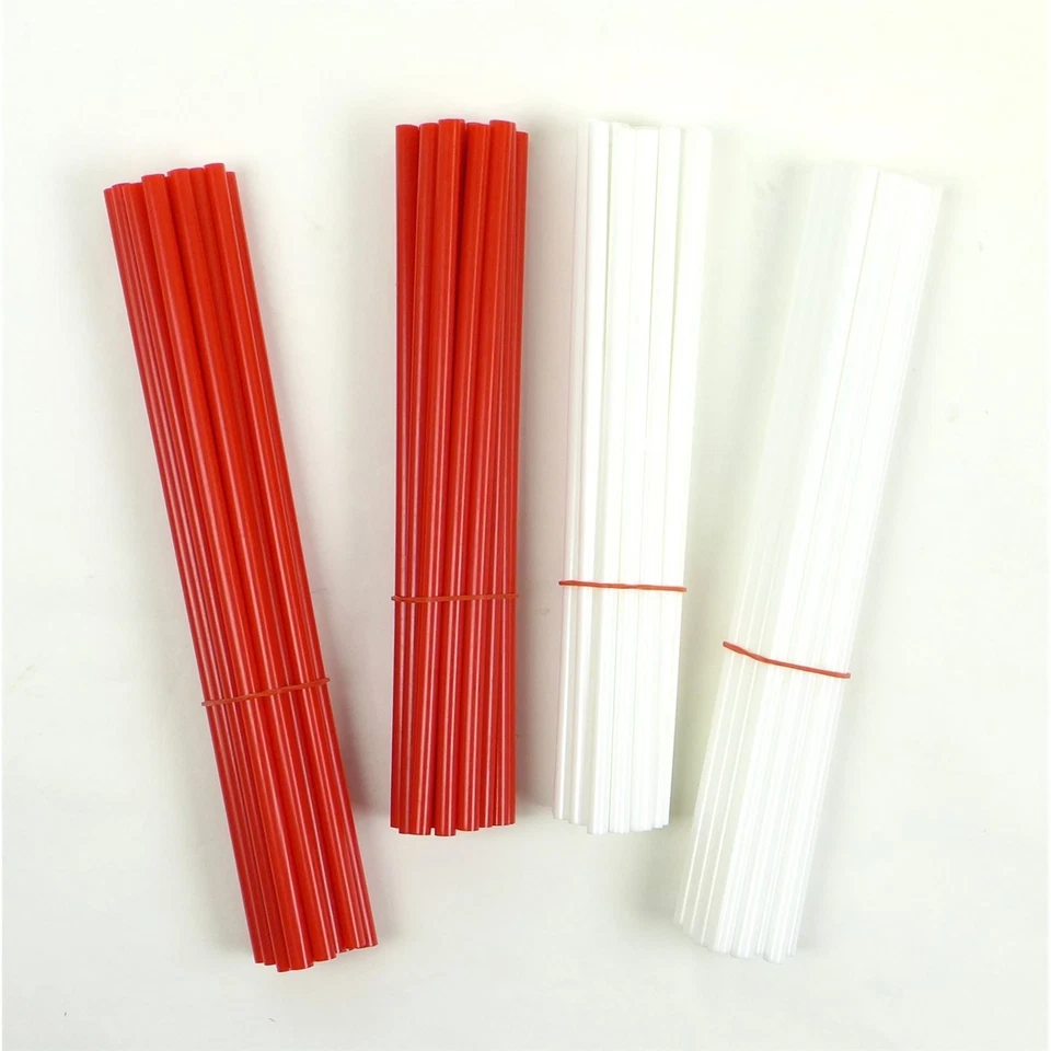 Kit de envoltura de cubierta de radios de rueda 76 piezas para moto de cross MX - rojo/blanco 20-RW50 Foto 1 de 4