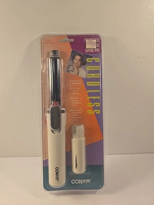 New Vtg Conair Cordless Curling Iron Thermacell 3/4" Portable CA0262ACS NOS Seal - Image 1 of 4