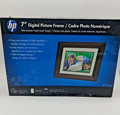 HP DF730,A4 Digital Picture Frame Complete 7” New! - Image 1 of 4