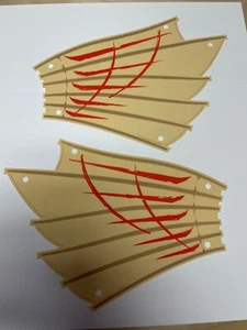 Lego Ninjago Destiny's Bounty Sails 71705 Left & Right Bundle 27x20 Tan Cloth - Picture 1 of 1