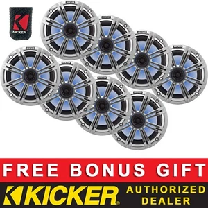 ALTAVOCES LED COAXIALES KICKER OEM REPUESTO 8" BARCO/MARINO 4OHM PLATA 4 PARES - Imagen 1 de 5