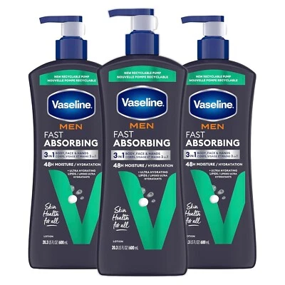 Vaseline Men Hand & Body Lotion Healing Moisture 20.3 Fl Oz (Pack of 3) - Image 1 of 4