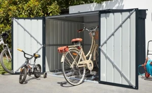 Globel Fahrradbox, Fahrradoase FAMILY 66, Gerätehaus in Anthrazit, 211x200 cm - Bild 1 von 7