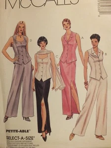 Lovely OOP McCALLS 8533 Misses Unlined Vest/Top, Pants & Scarf PATTERN 6-8-10 UC - Picture 1 of 3