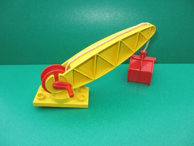 Lego Duplo Kran Ausleger Kragarm Seilwinde auf Drehplatte Vintage 1984 (120223V) - Bild 1 von 2