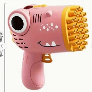 Dinosaur Bubble Gun With 40 Holes, An Outdoor Bubble Machine Toy, COLOR PINK - Picture 1 of 1