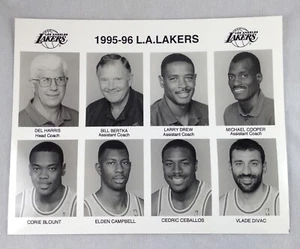 NBA 1995-96 Los Angeles Lakers Einzelspieler & Trainer 8x10 Fotos (2) - Bild 1 von 2