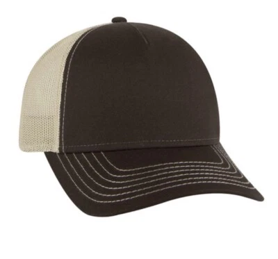 SOMBRERO CAMIONERO TRASERO MALLA 5 PANELES MARRÓN TOSTADO SNAPBACK CURVO ADLT BAJO PERFIL 1021318 Foto 1 de 4