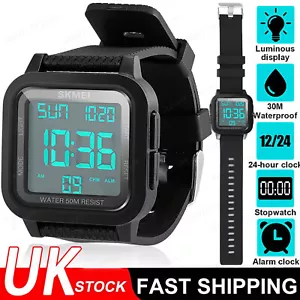 Waterproof Digital Sports Watch Military Tactical LED Backlight Wristwatch Men - Picture 1 of 14