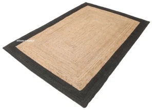 Teppich Jute Läufer Wende Flecht Stil Vorleger Modern Wohn Bodenteppich - Bild 1 von 6